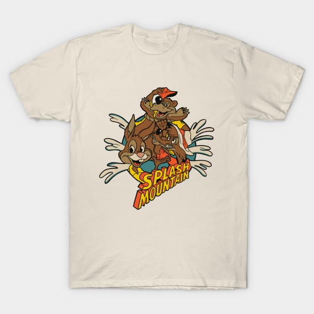 Splash Mountain Retro Style T-Shirt by Legend of Louis Design Co.